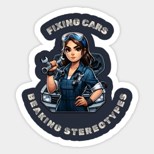 Fixing Cars Sticker